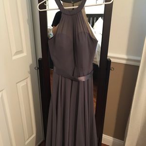 Bridesmaid dress dark grey from David’s bridal